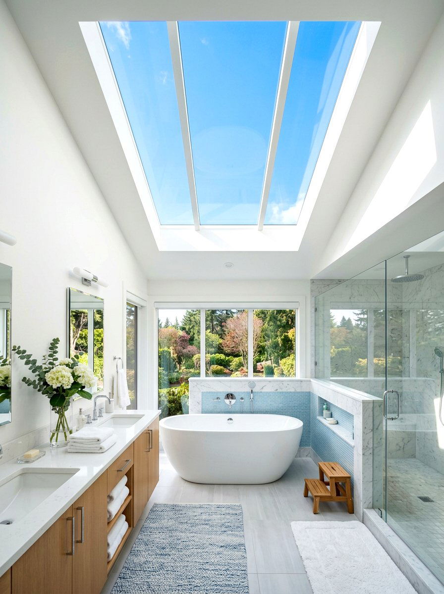 Skylight View Master Tub - 30 soaking tub ideas
