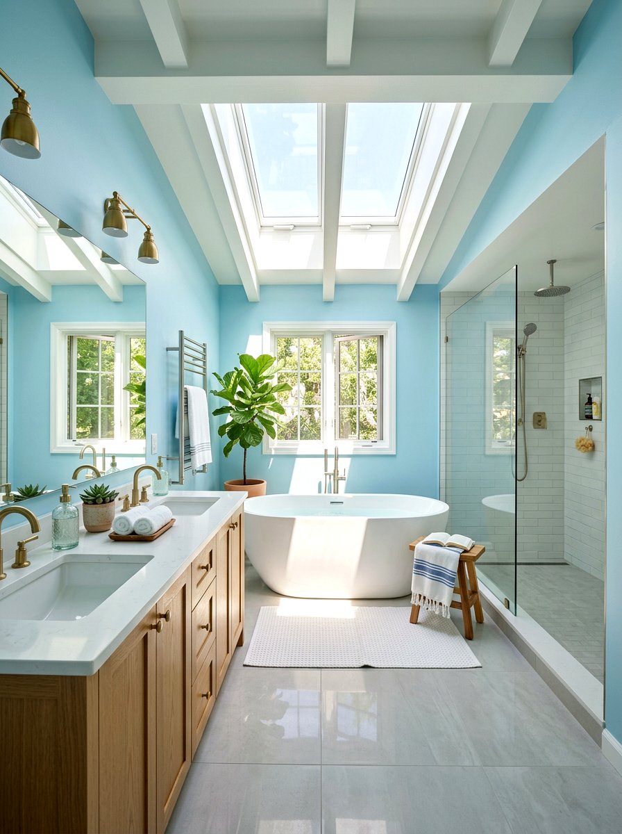 Skylight Window Installation - 30 sensory bathroom ideas