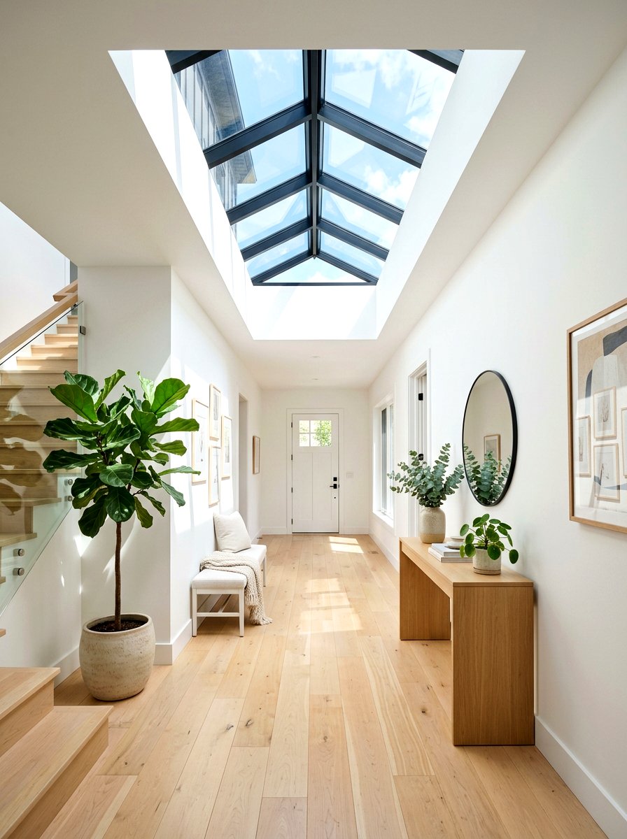 Skylight - 30 hallway lighting ideas
