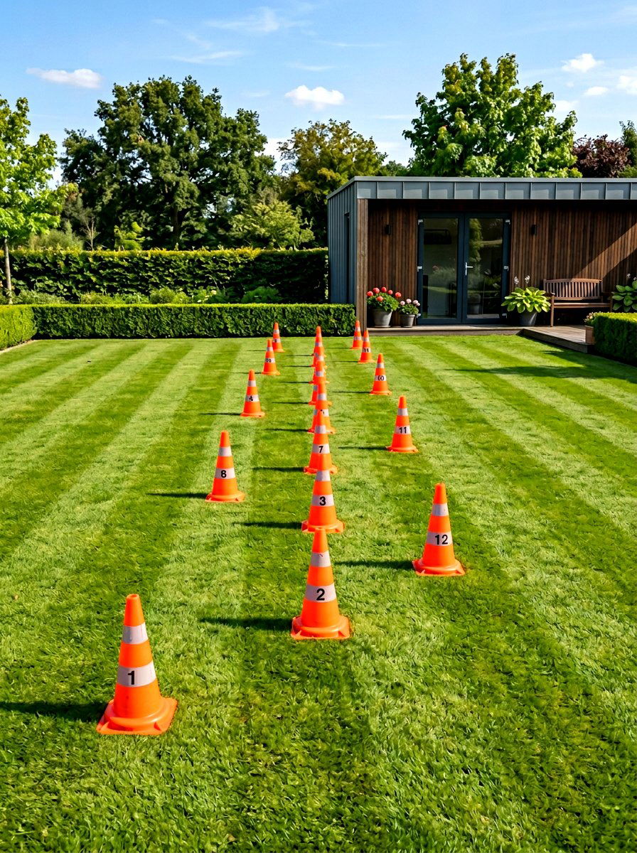 Slalom Cone Run - 30 backyard obstacle course ideas