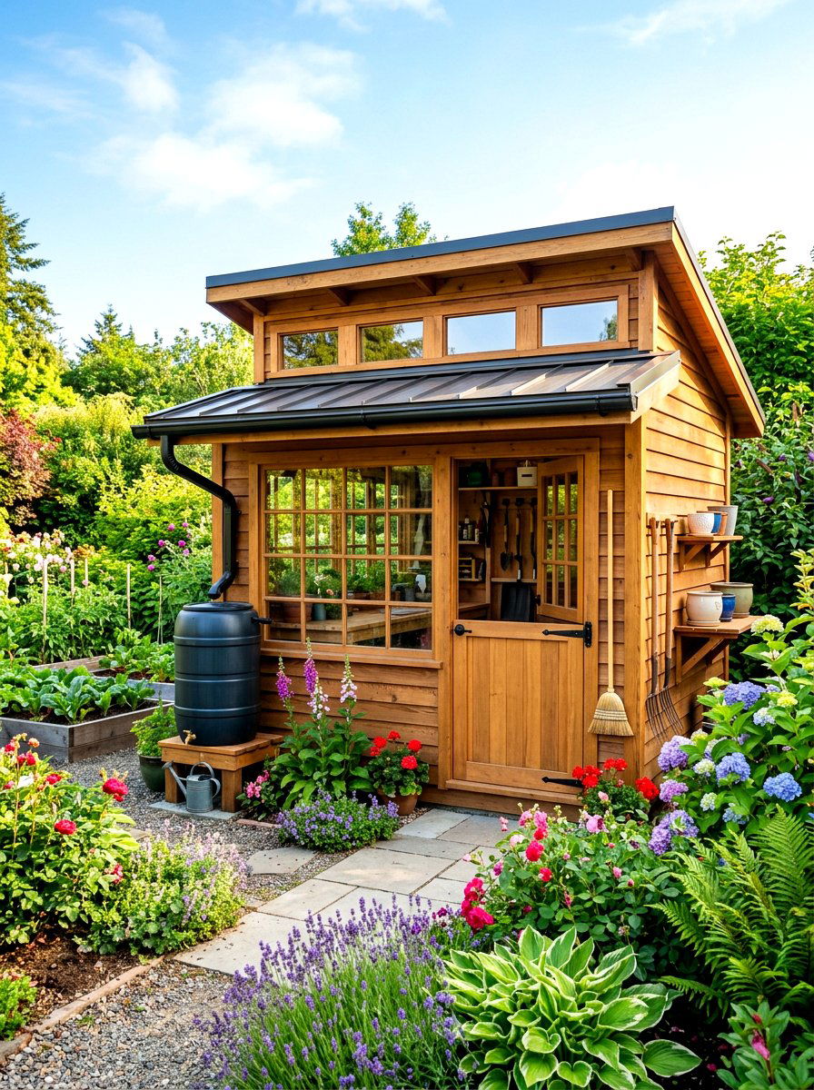 Slant Roof Potting Shed - 30 modern garden shed ideas