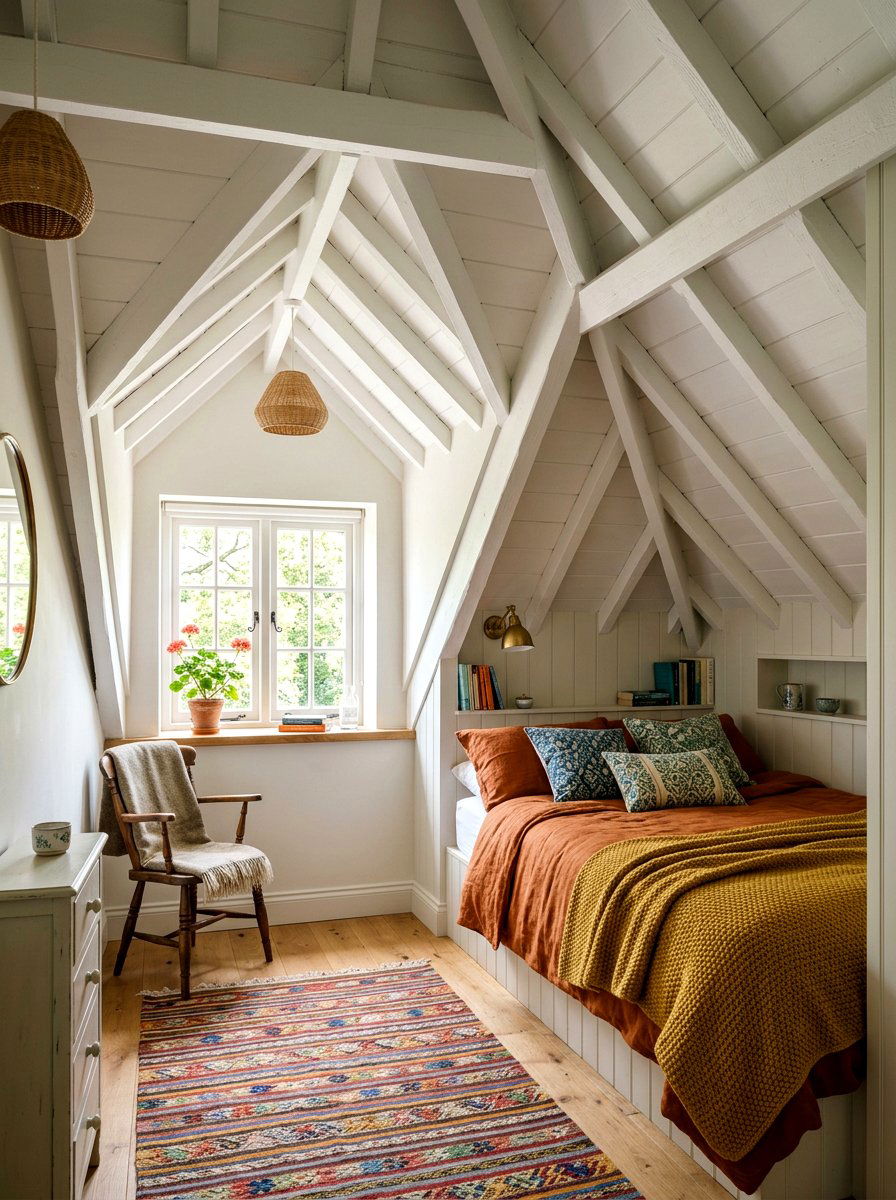 Slanted Attic Ceiling - 30 bedroom ceiling ideas
