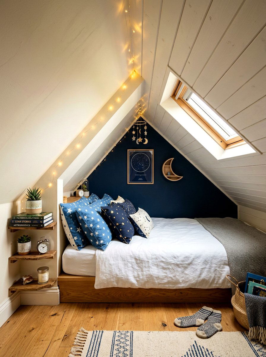 Slanted Ceiling Space - 30 nursery reading nook ideas