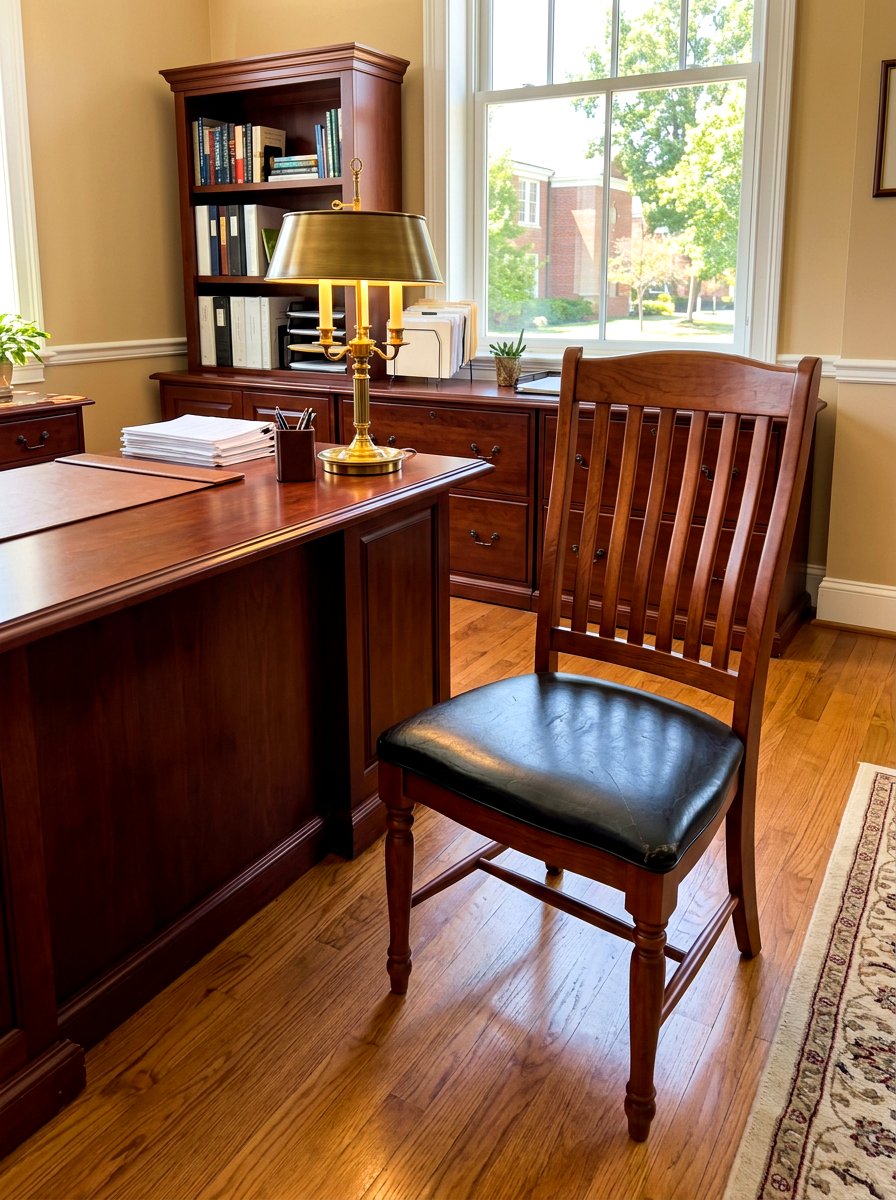 Slat Back Wooden Chair - 30 office guest chair ideas