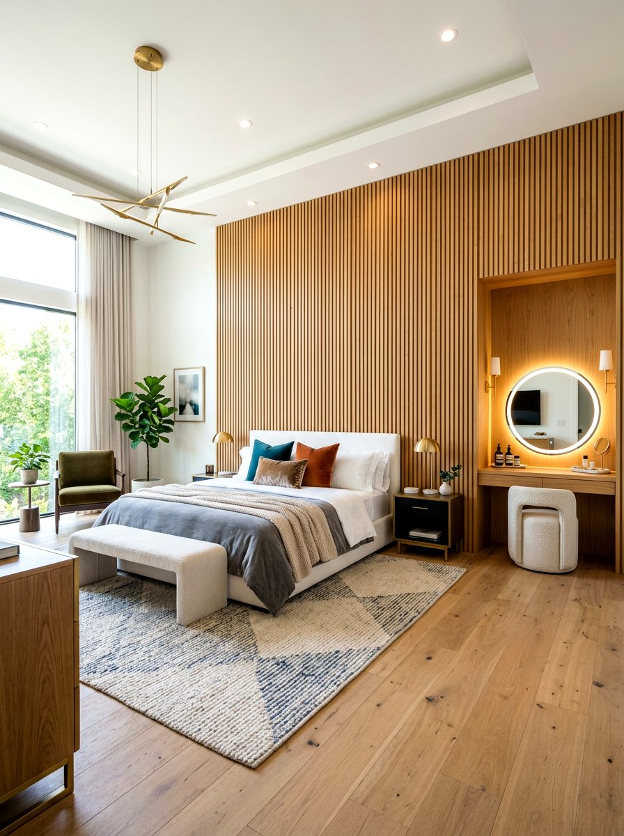 Slat Wall Accent Wall - 30 slat wall headboard ideas