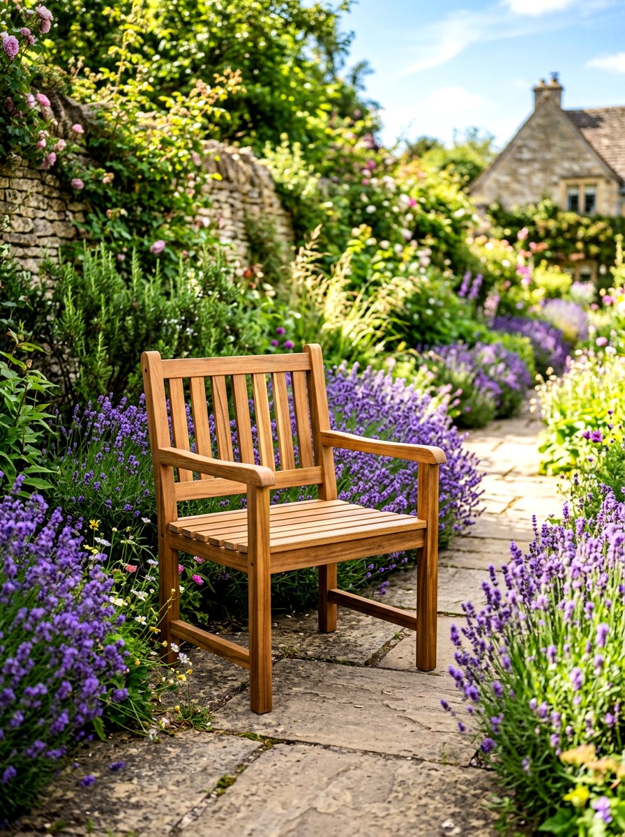 Slat Wood Garden Chair - 30 rustic outdoor furniture ideas