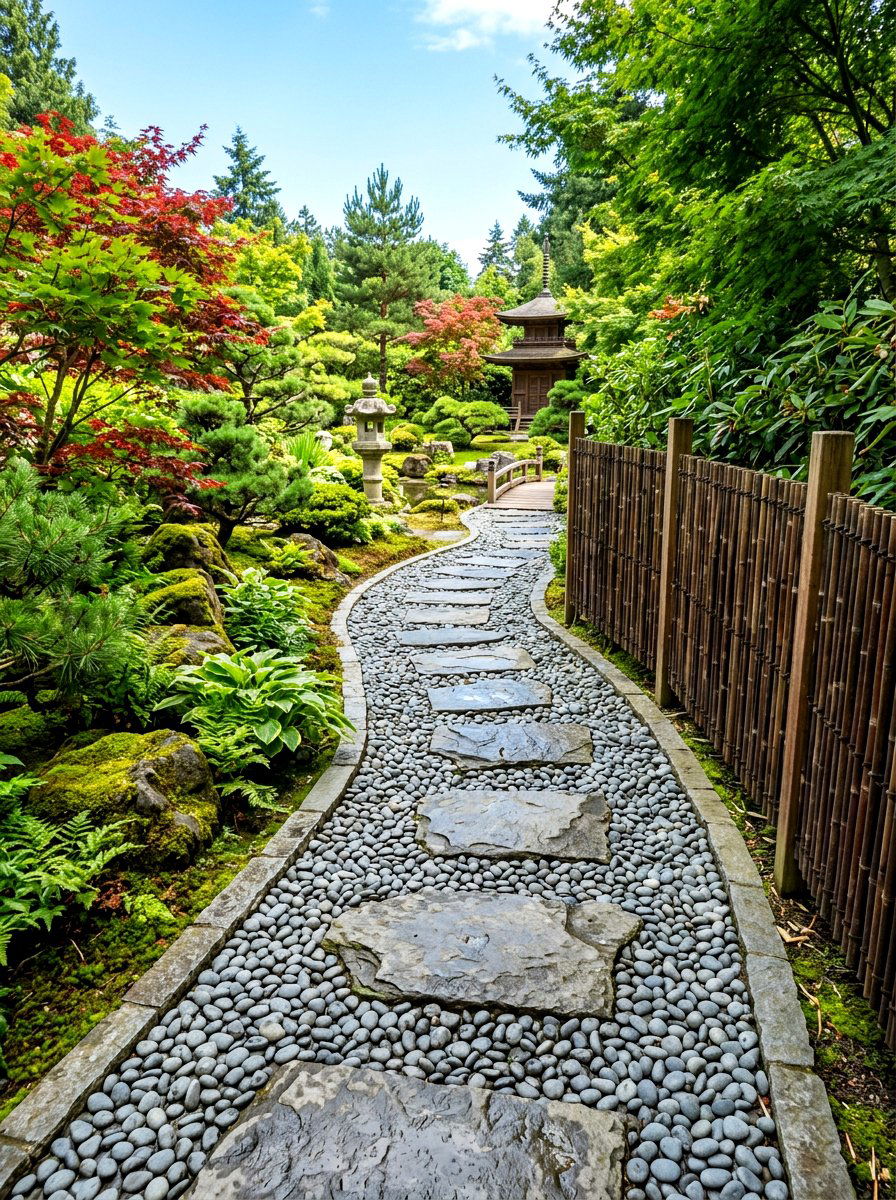 Slate And Pebble Path - 30 stepping stone ideas