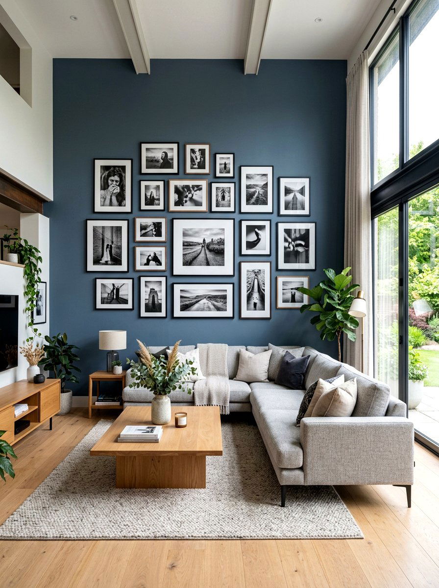 Slate Blue Accent Wall - 30 slate blue decor ideas