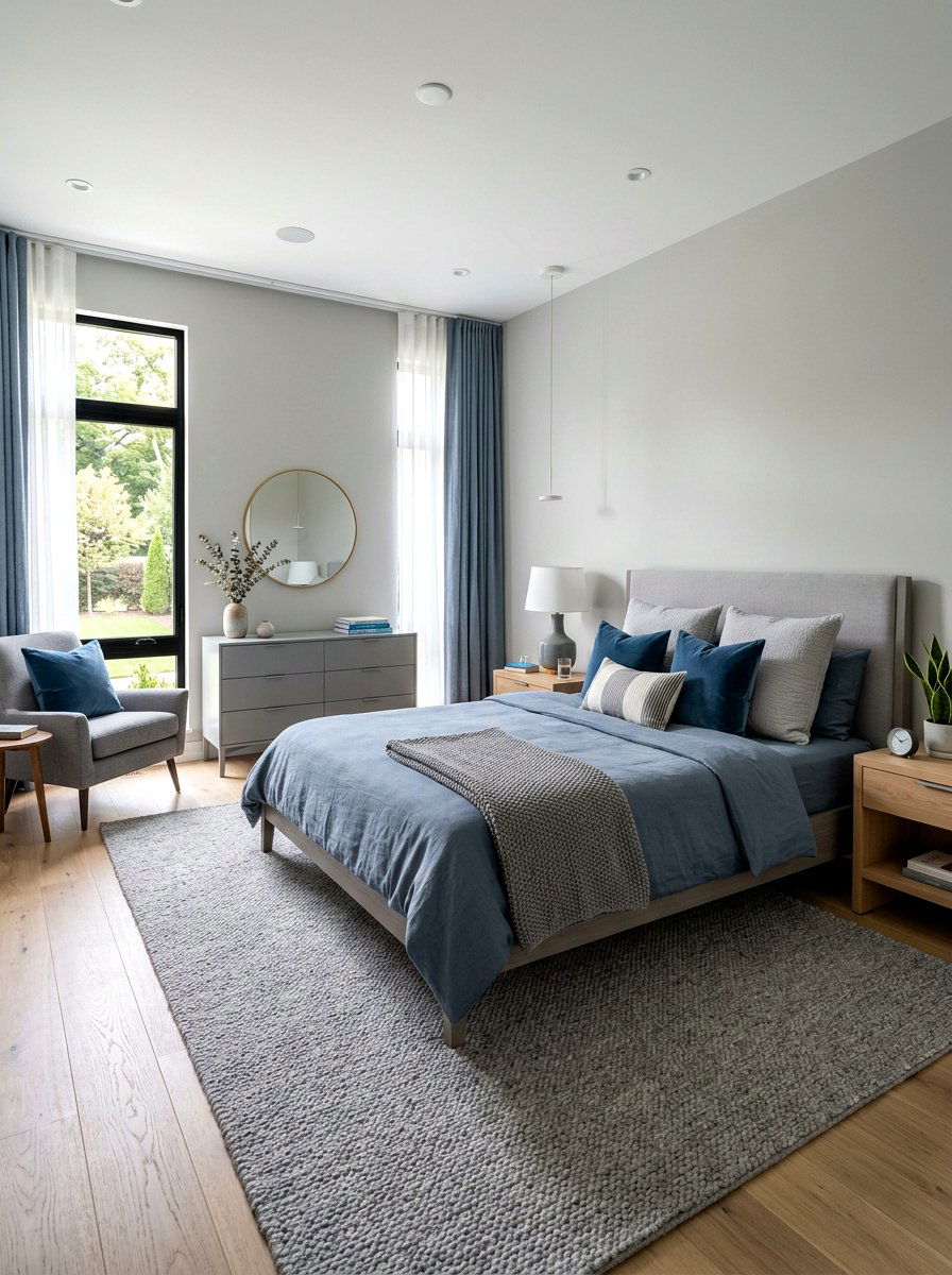 Slate Blue And Dove Gray Bedroom - 30 blue and gray bedroom ideas