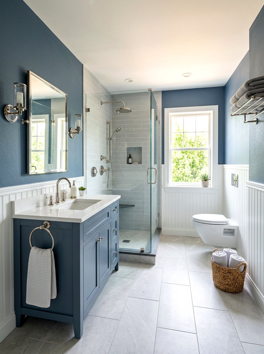 Slate Blue And Gray Bathroom - 30 bathroom color scheme ideas