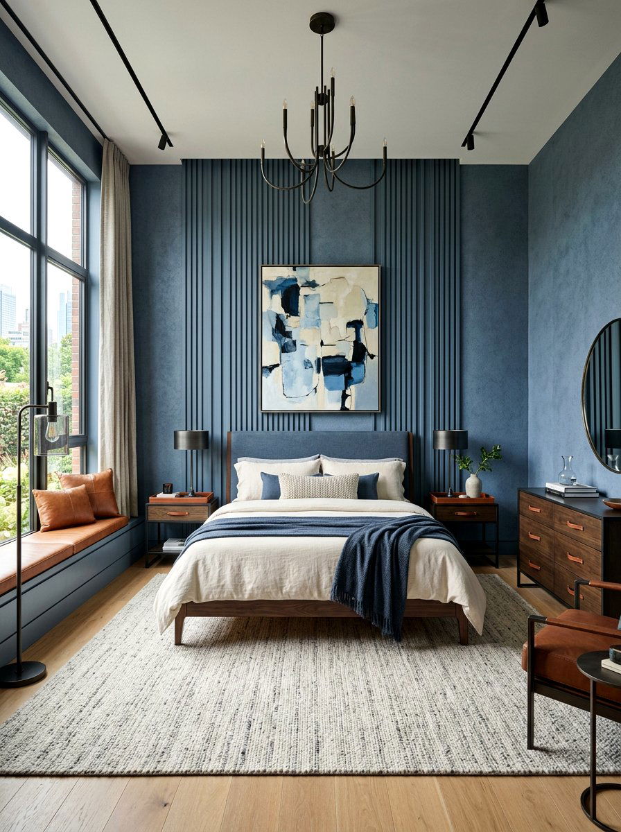 Slate Blue Bedroom - 30 blue bedroom ideas