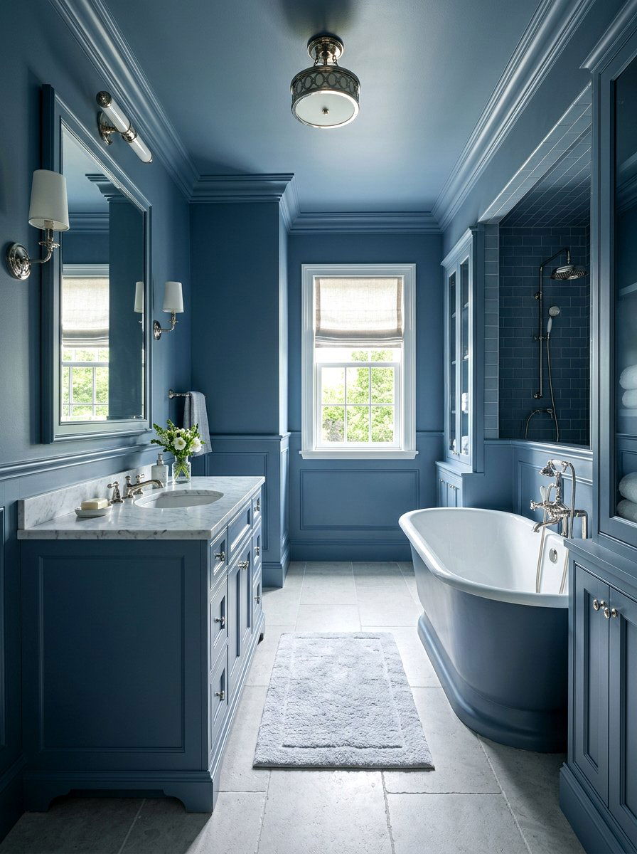 Slate Blue Classic Bathroom - 30 bathroom drenching ideas