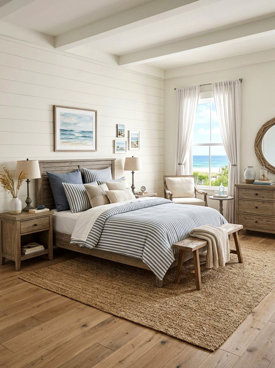 Slate Blue Coastal Bedroom - 30 slate blue decor ideas