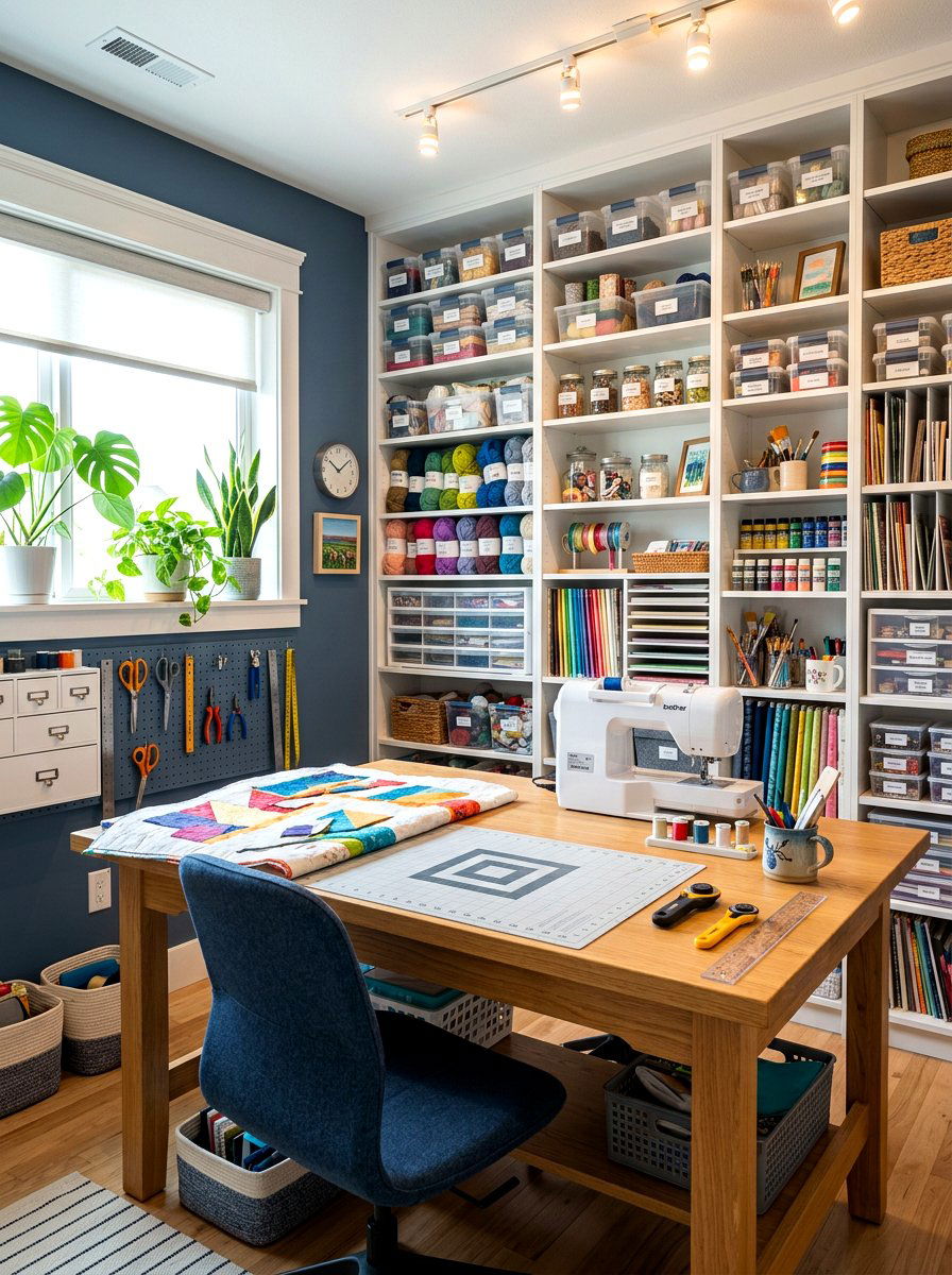 Slate Blue Craft Room - 30 slate blue decor ideas