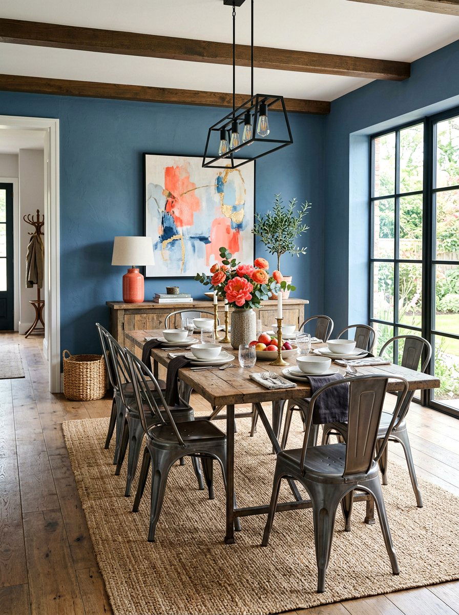 Slate Blue Dining Room - 30 dining room color ideas