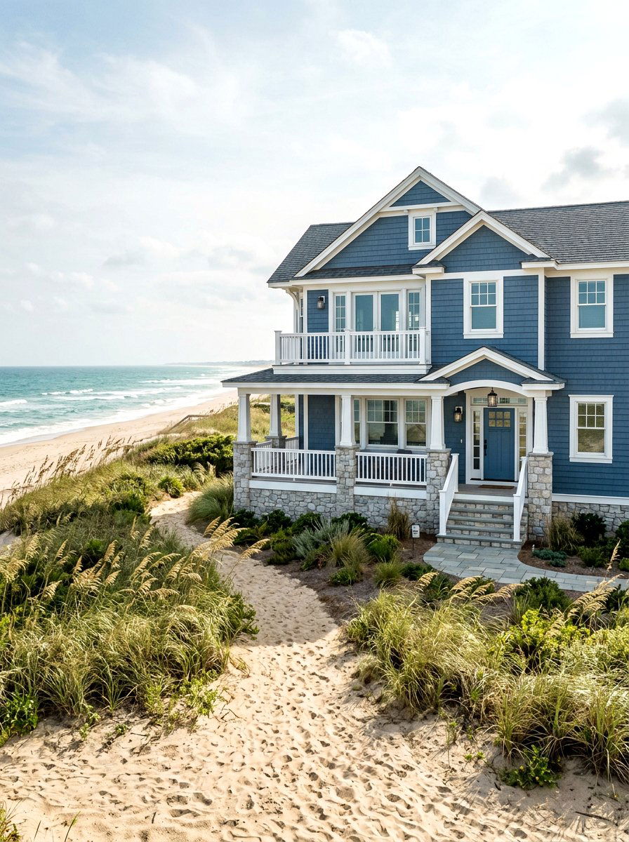 Slate Blue House Exterior - 30 exterior paint color ideas
