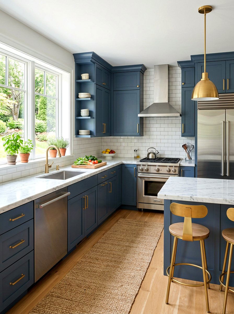 Slate Blue Kitchen Cabinets - 30 slate blue decor ideas