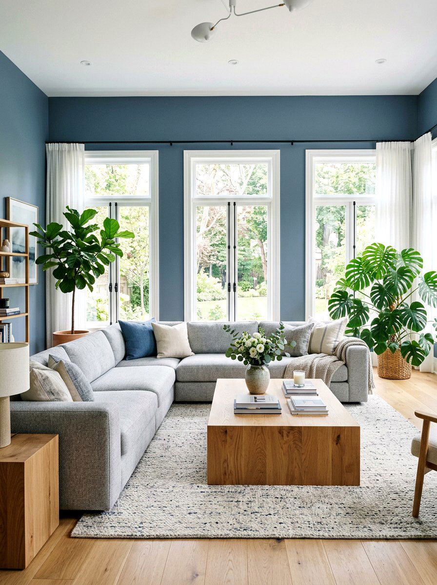 Slate Blue Living Room - 30 slate blue decor ideas