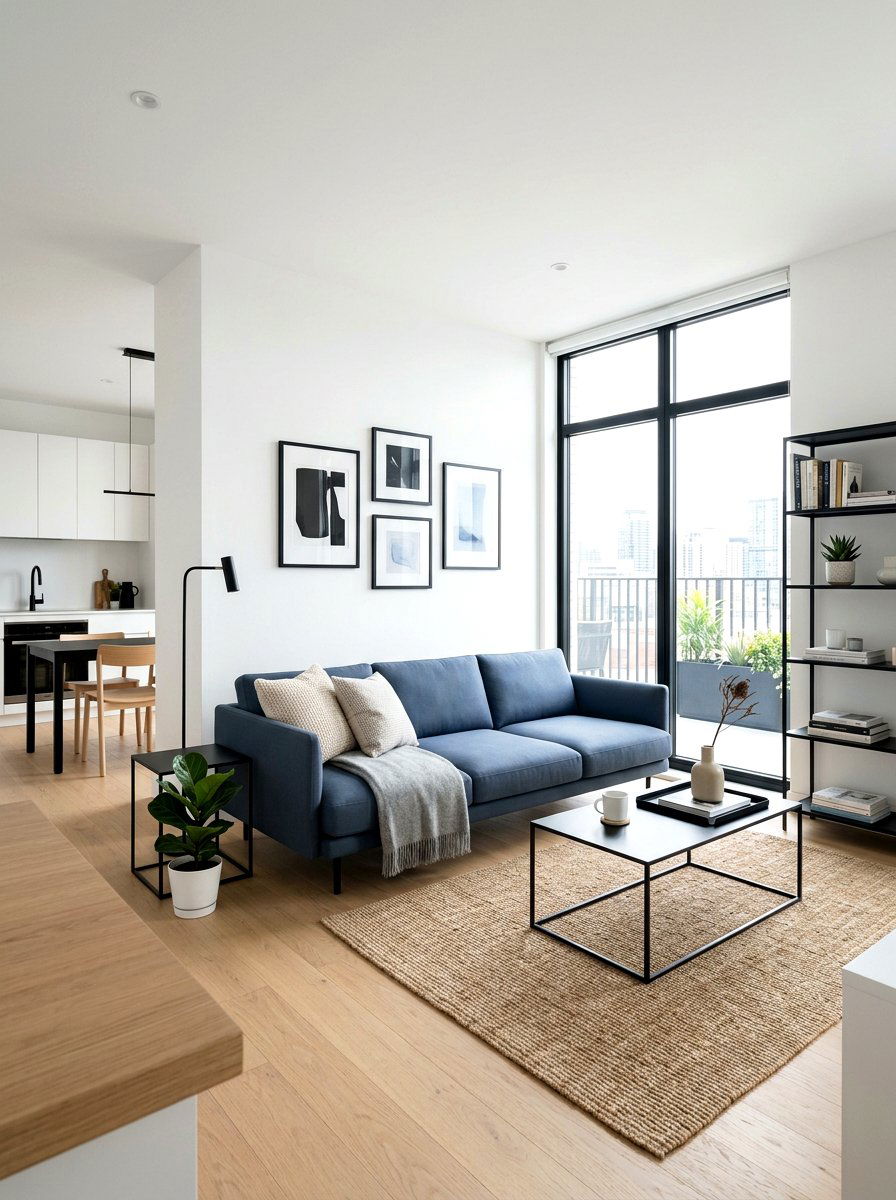 Slate Blue Minimalist Apartment - 30 slate blue decor ideas