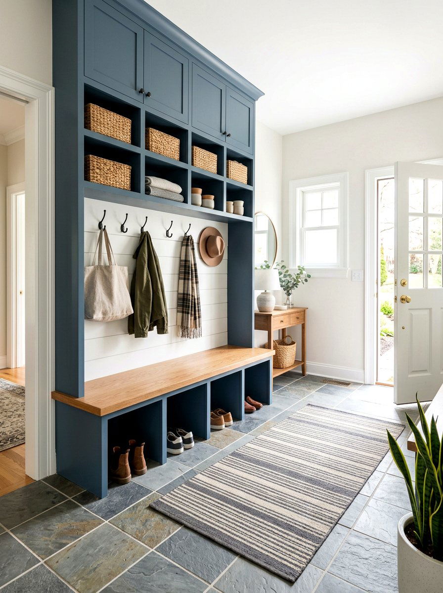 Slate Blue Mudroom - 30 slate blue decor ideas