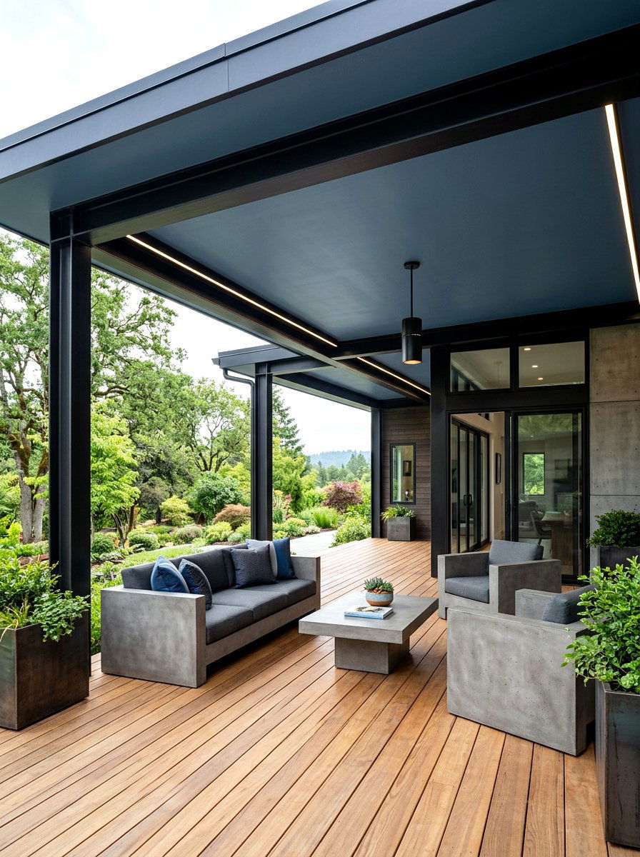 Slate Blue Porch - 30 porch ceiling paint ideas