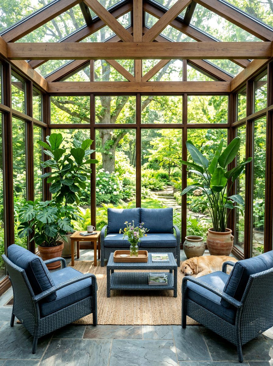 Slate Blue Sunroom - 30 slate blue decor ideas