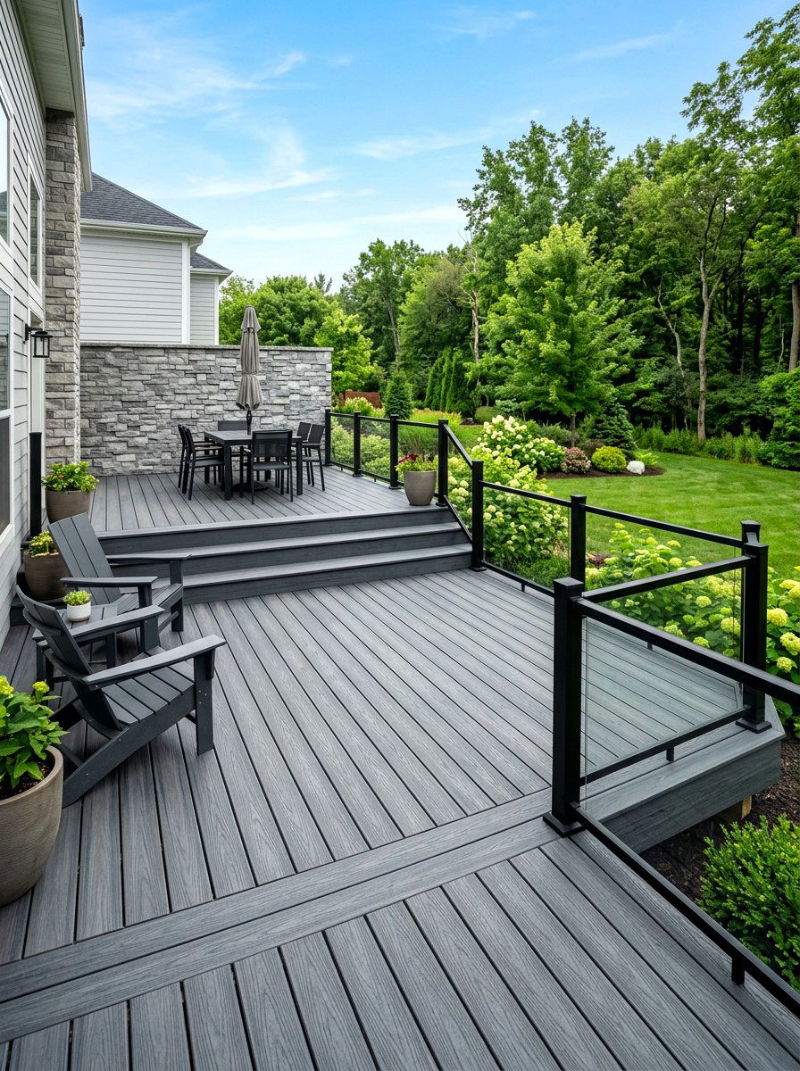 Slate Gray Composite Decking - 30 composite deck color ideas