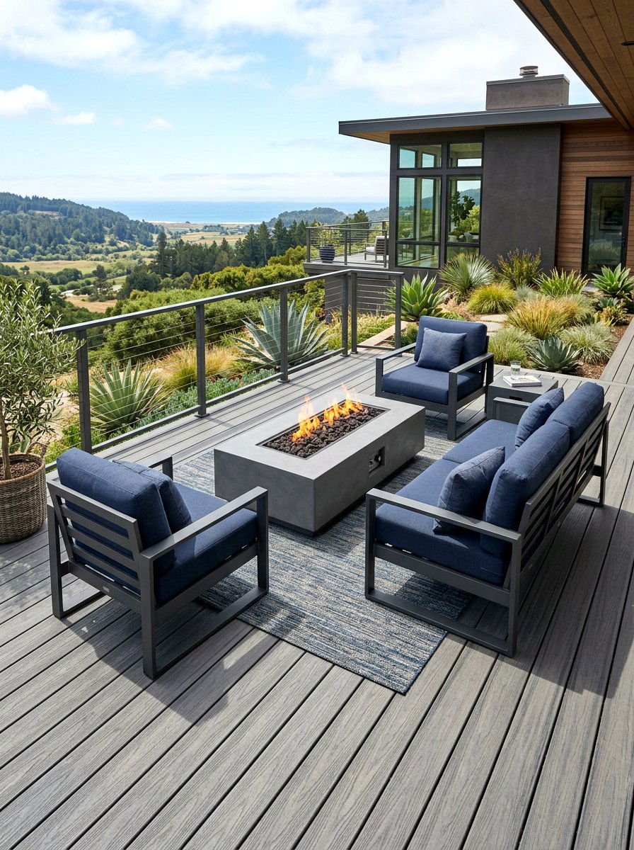 Slate Gray Deck - 30 wood stain deck ideas