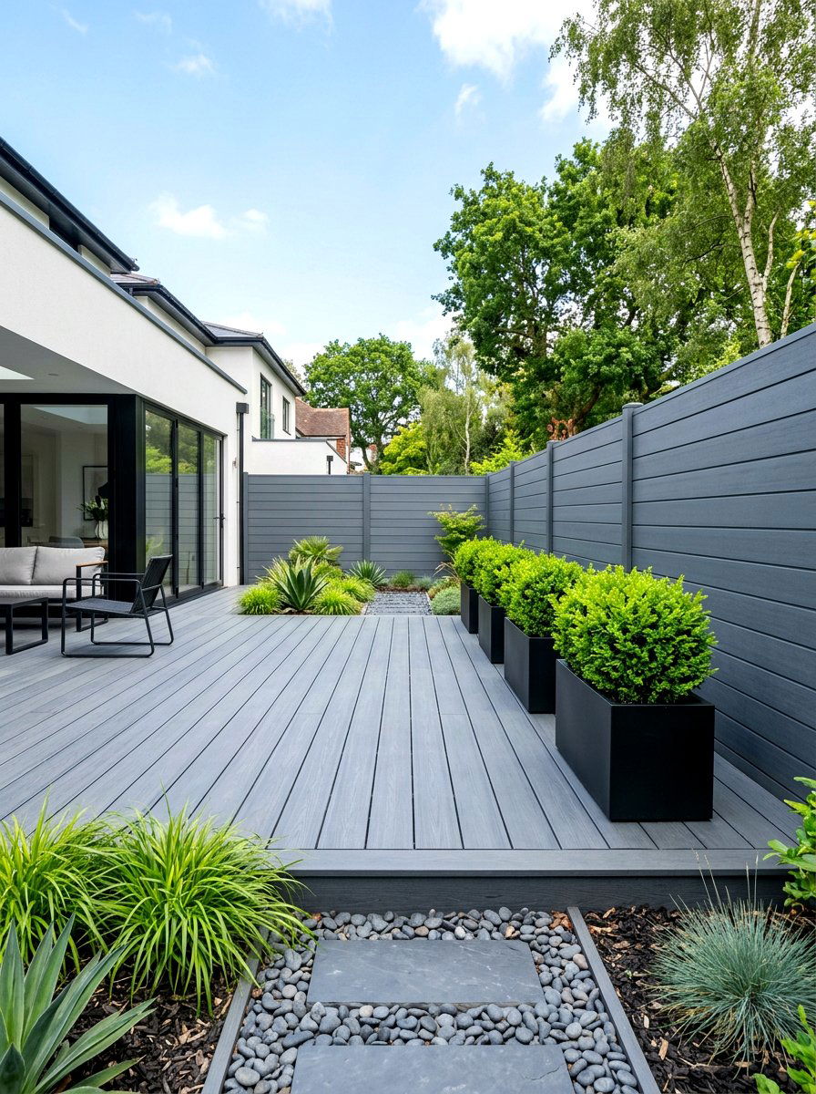 Slate Gray Fence - 30 fence paint ideas