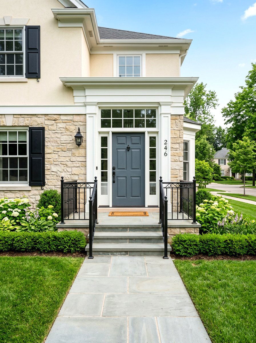 Slate Gray Front Door - 30 front door paint color ideas