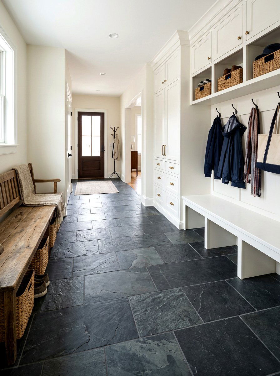 Slate Mudroom Floor - 30 mudroom tile floor ideas
