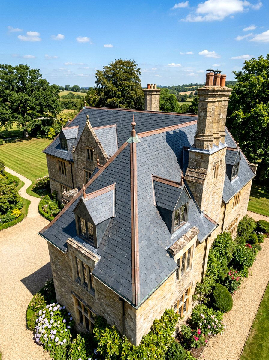 Slate Roof Tiles - 30 English manor exterior ideas