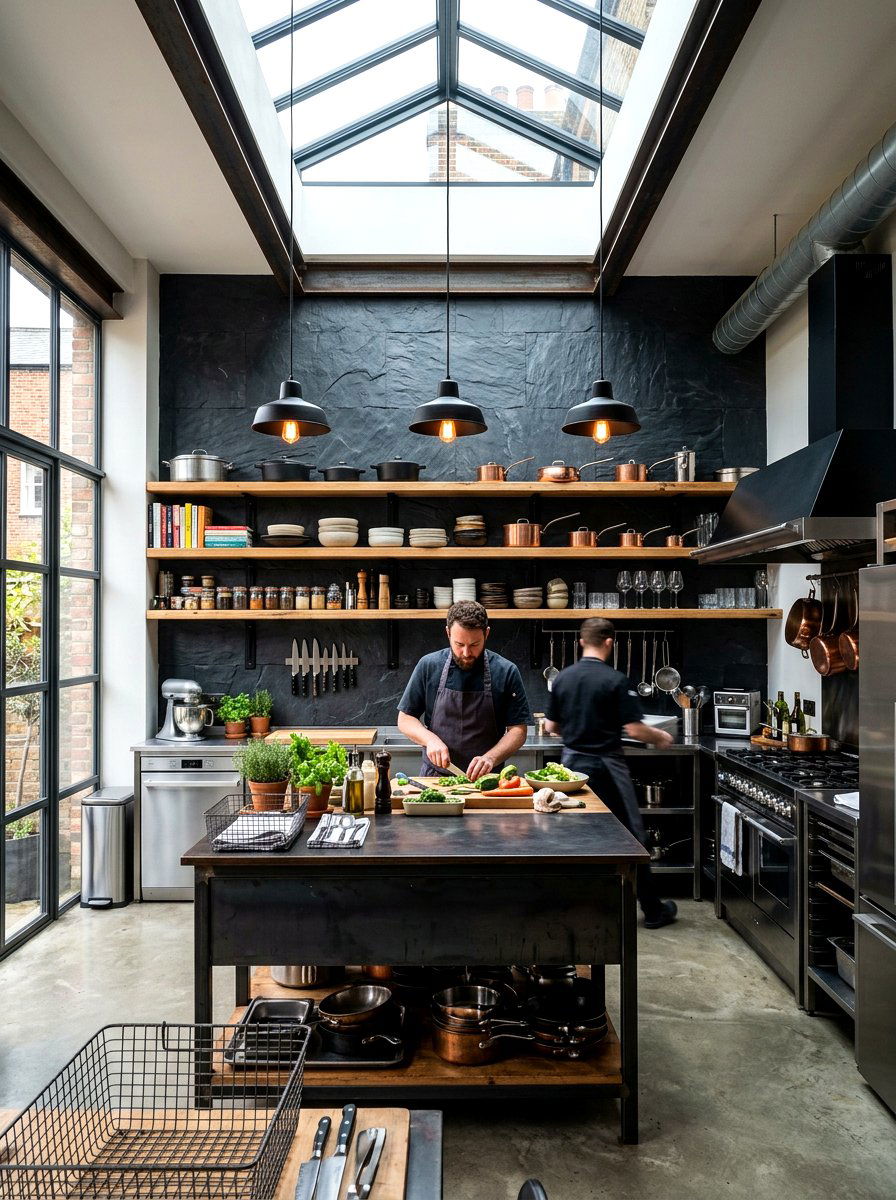 Slate Stone Accent - 30 slab stone kitchen ideas