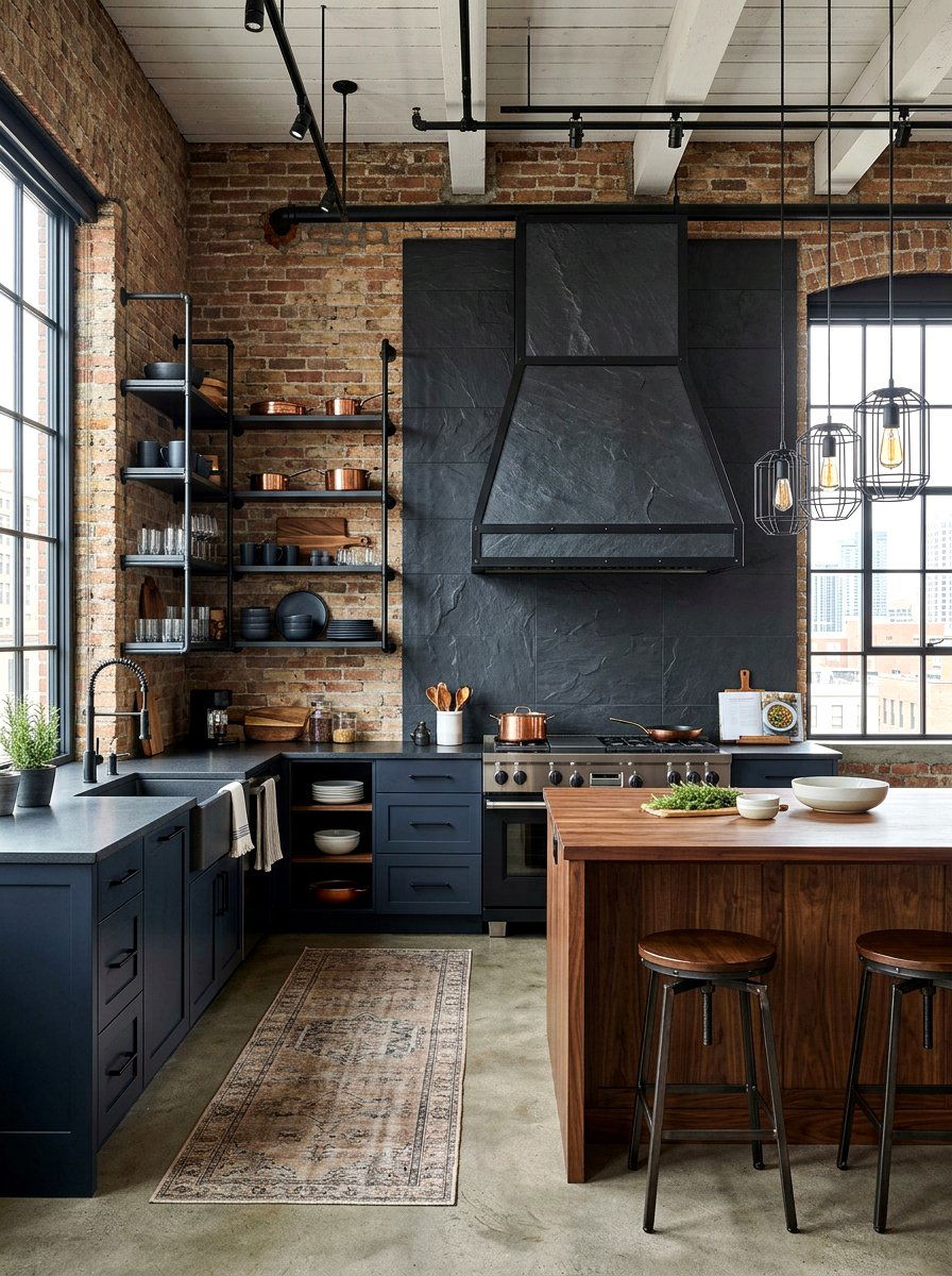 Slate kitchen hood - 30 stone hood kitchen ideas