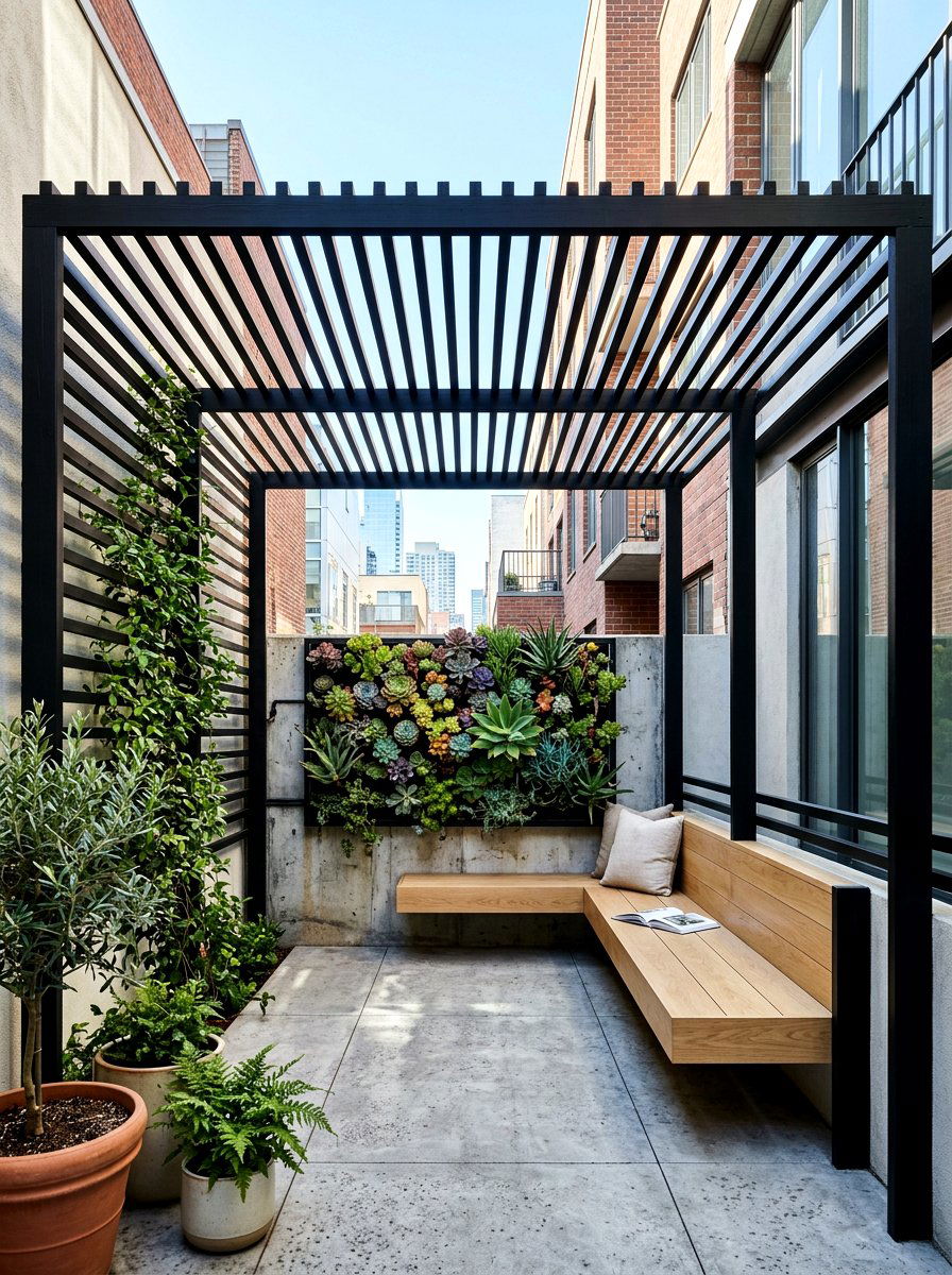 Slatted Wood Trellis - 30 wood patio cover ideas