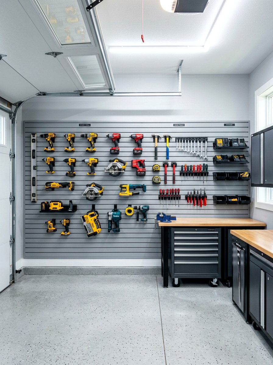 Slatwall Organization Panel - 30 tool wall ideas