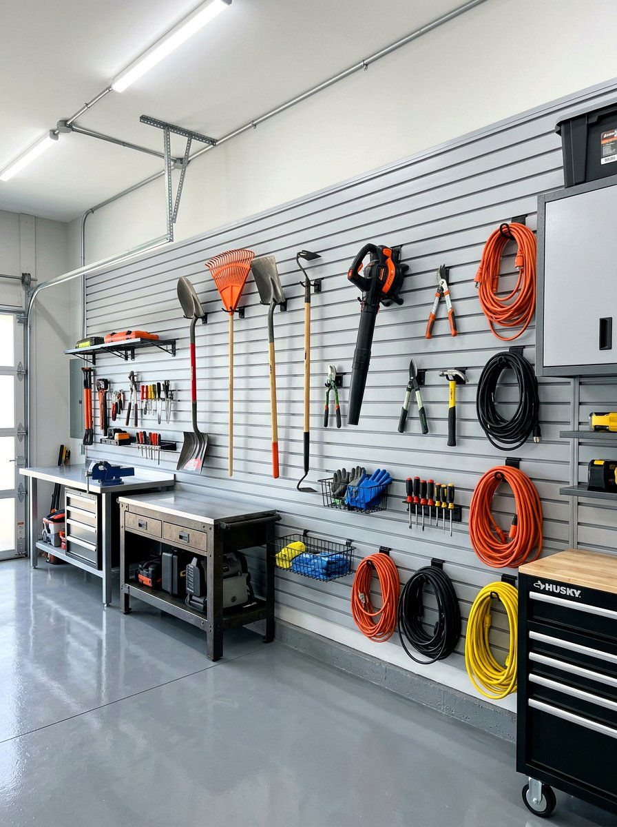 Slatwall Panel System - 30 garage tool storage ideas