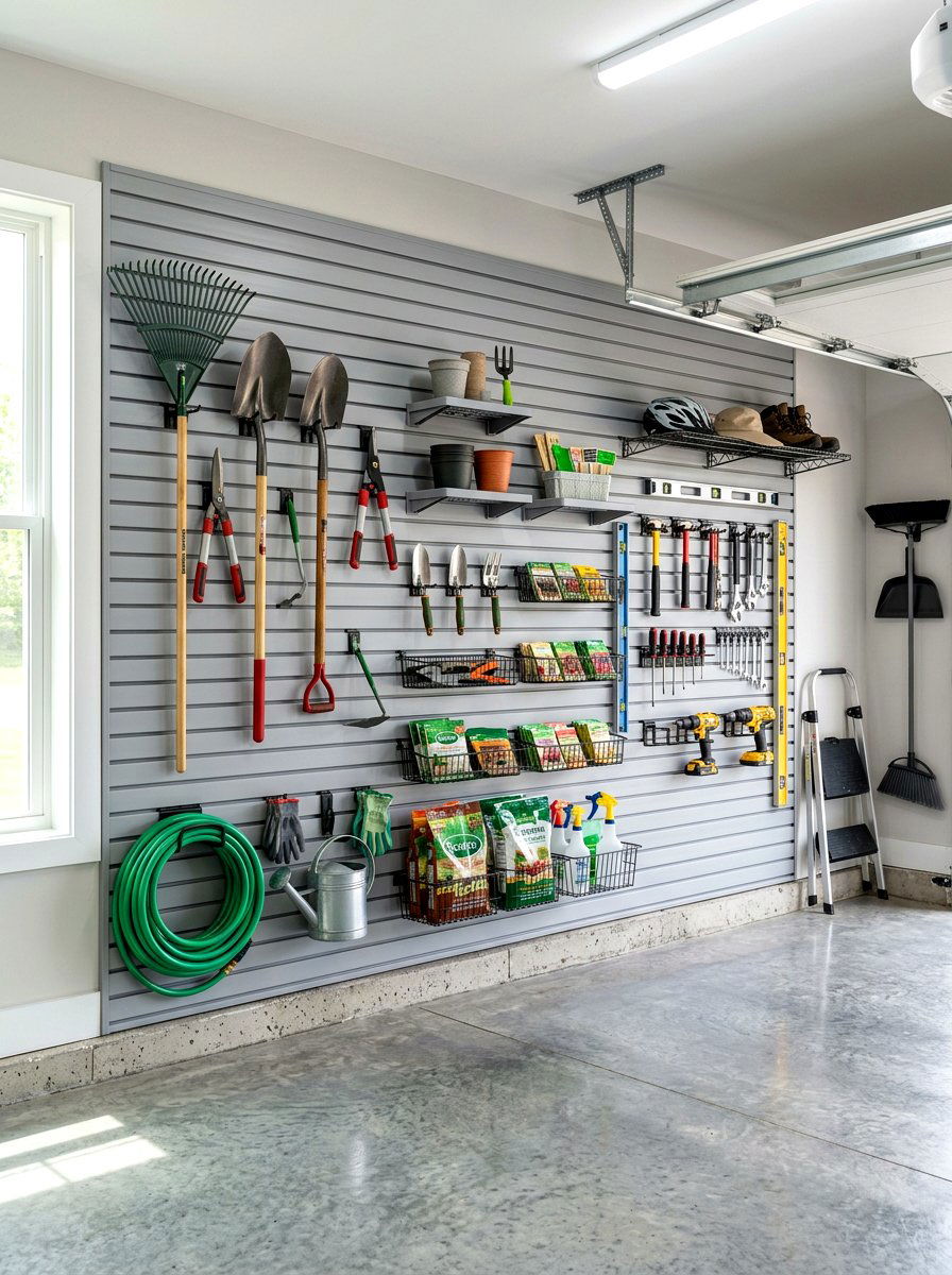Slatwall System For Garage Wall Organization - 30 garage organization for small spaces ideas