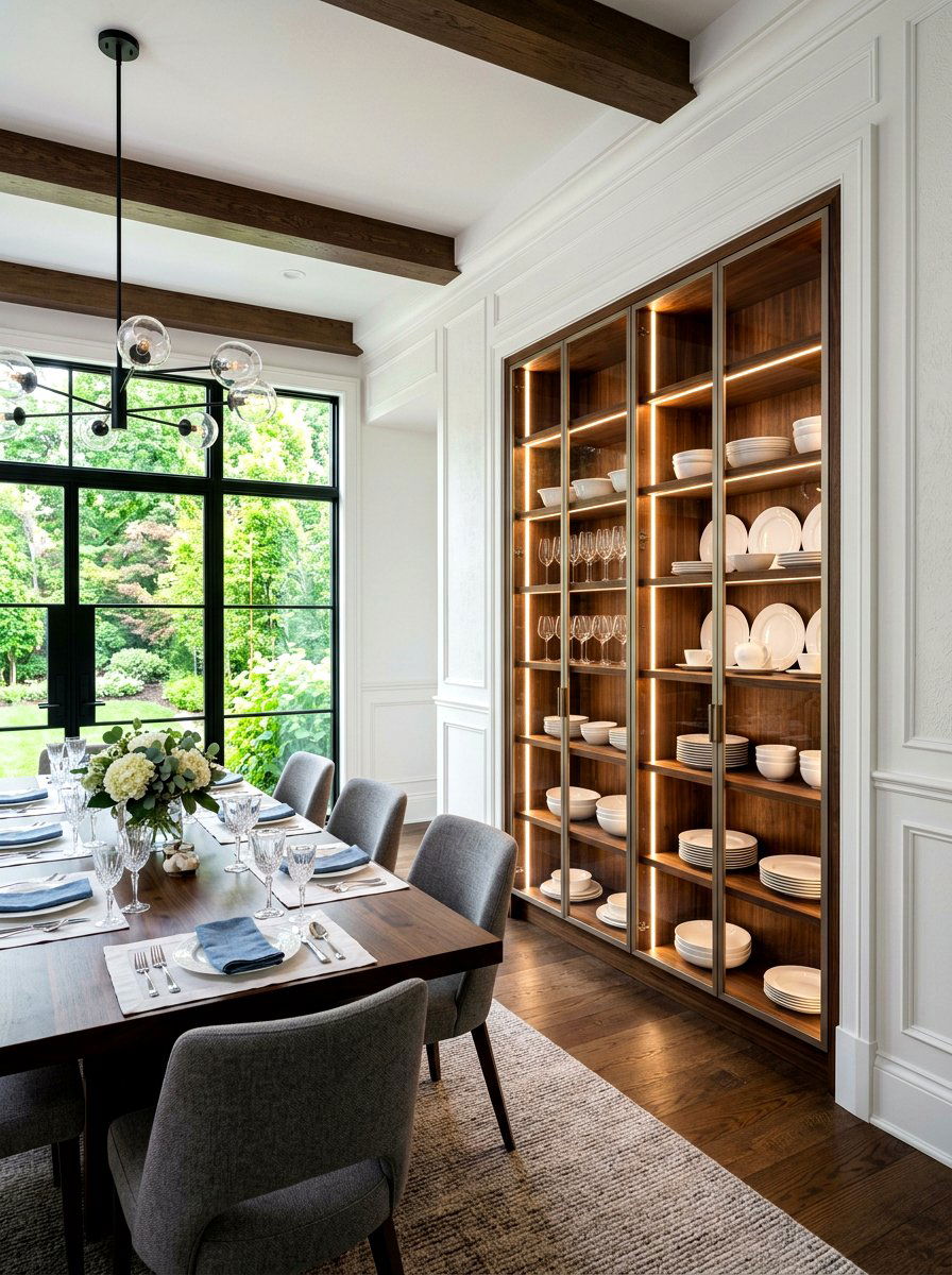 Sleek Built In China Cupboard - 30 china hutch styling ideas