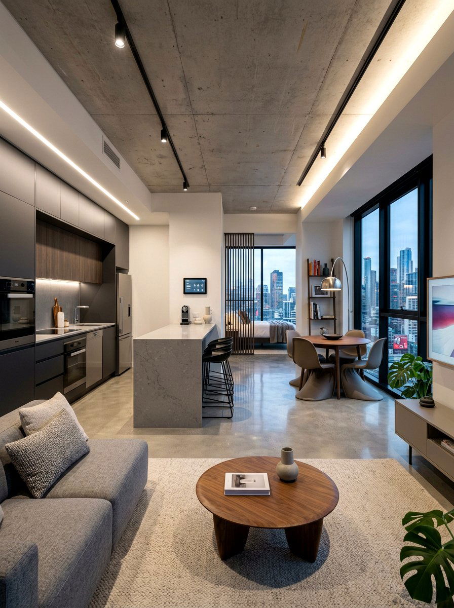 Sleek Contemporary Studio Layout - 30 editorial studio apartment ideas