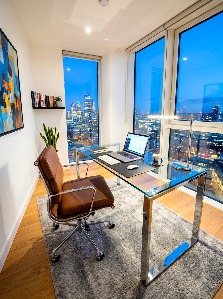 Sleek Home Office Chrome Desk - 30 chrome accent furniture ideas