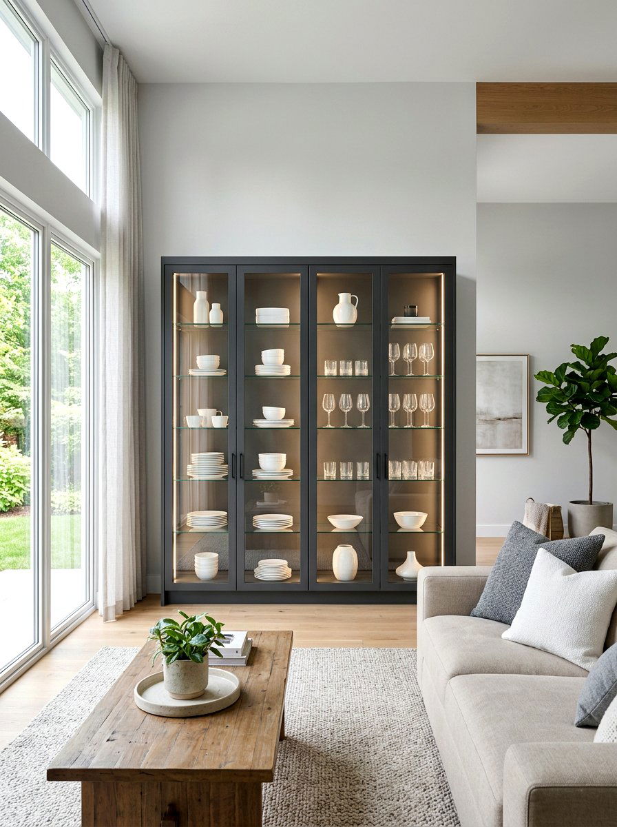 Sleek matte china cabinet - 30 collected china cabinet ideas