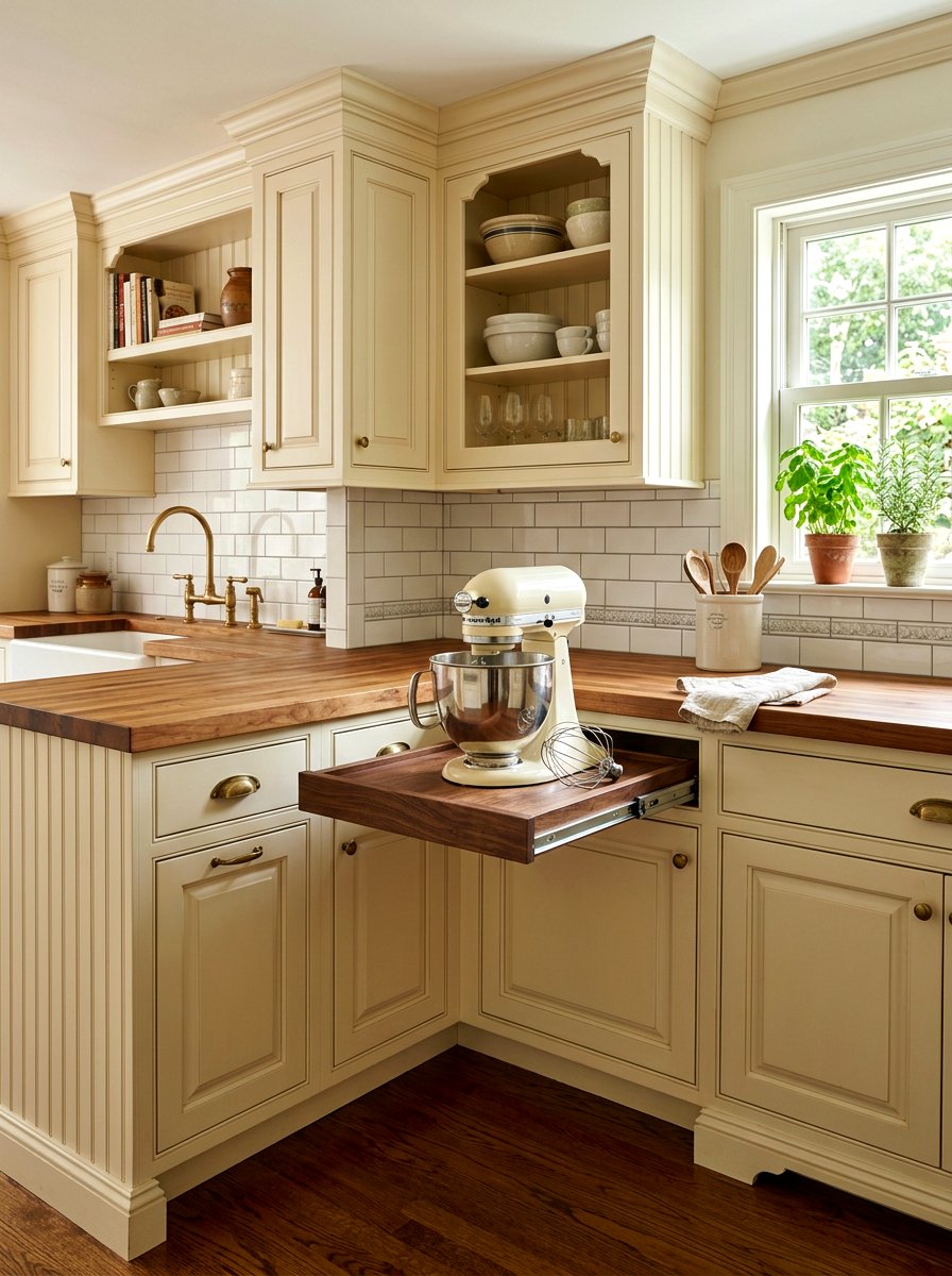 Slide Out Appliance Shelf - 30 appliance garage ideas
