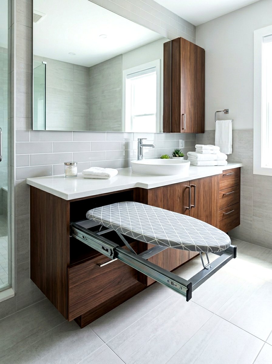 Slide Out Ironing Surface - 30 ironing station ideas