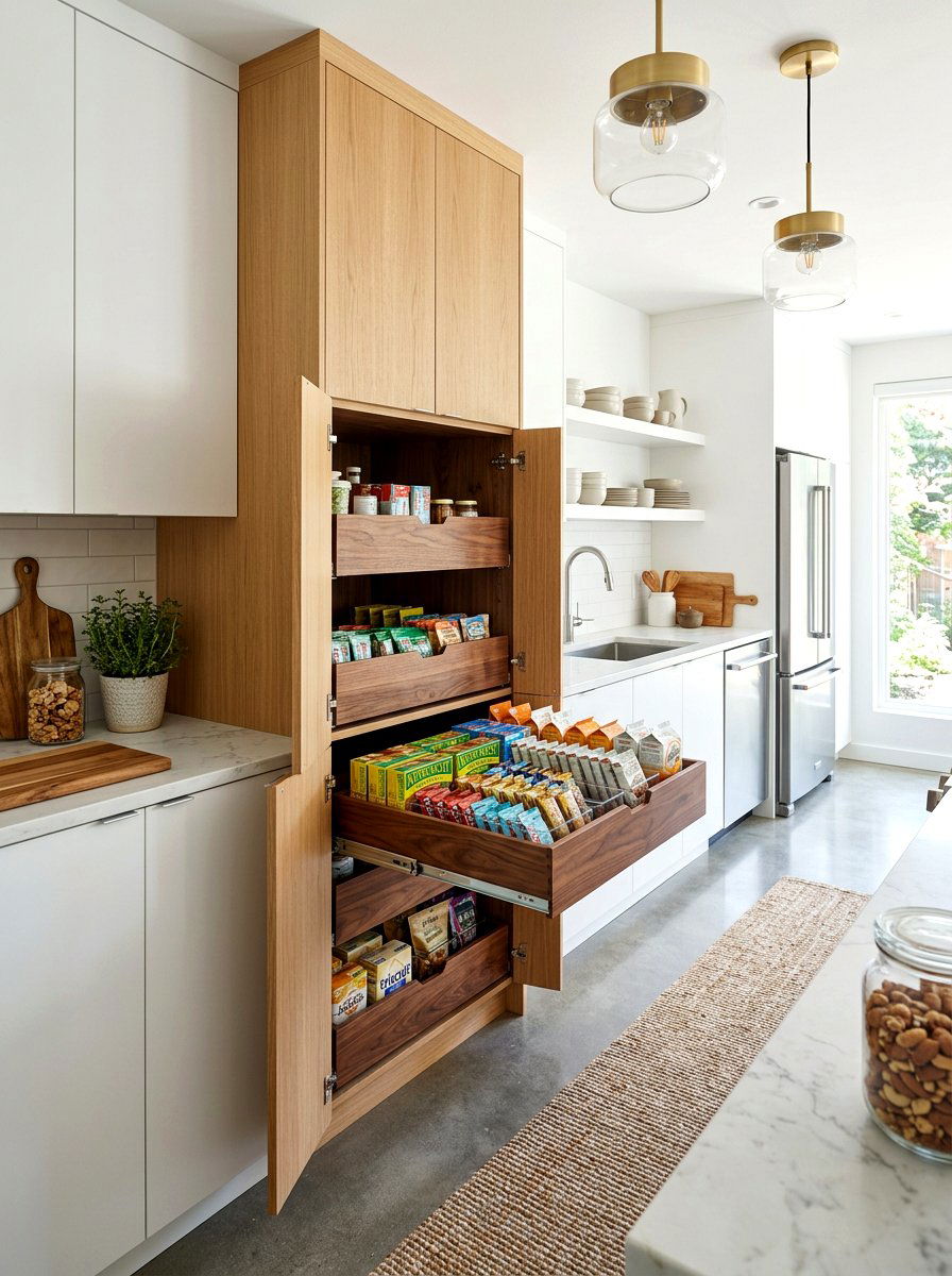 Slide Out Pantry Drawer - 30 snack pantry ideas
