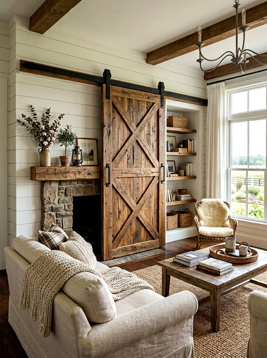 Sliding Barn Door - 30 tv wall ideas