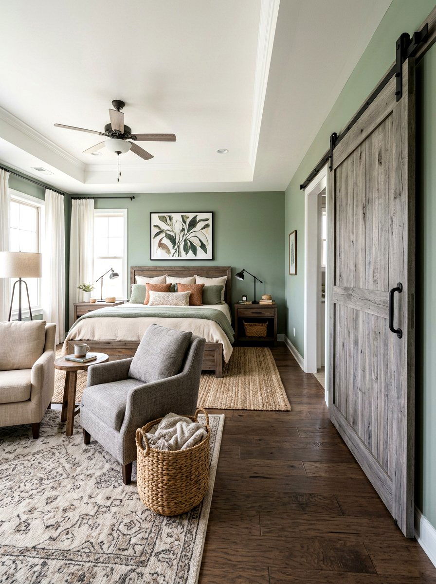 Sliding Barn Door Bedroom - 30 rustic bedroom ideas
