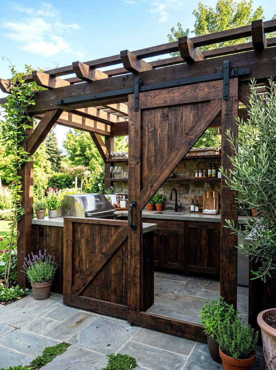 Sliding Barn Door Divider - 30 outdoor room divider ideas