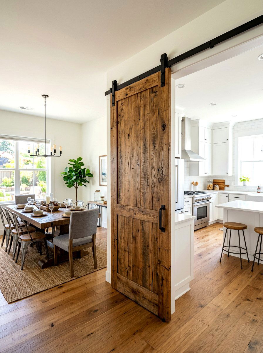Sliding Barn Door Divider - 30 decorative privacy screen ideas