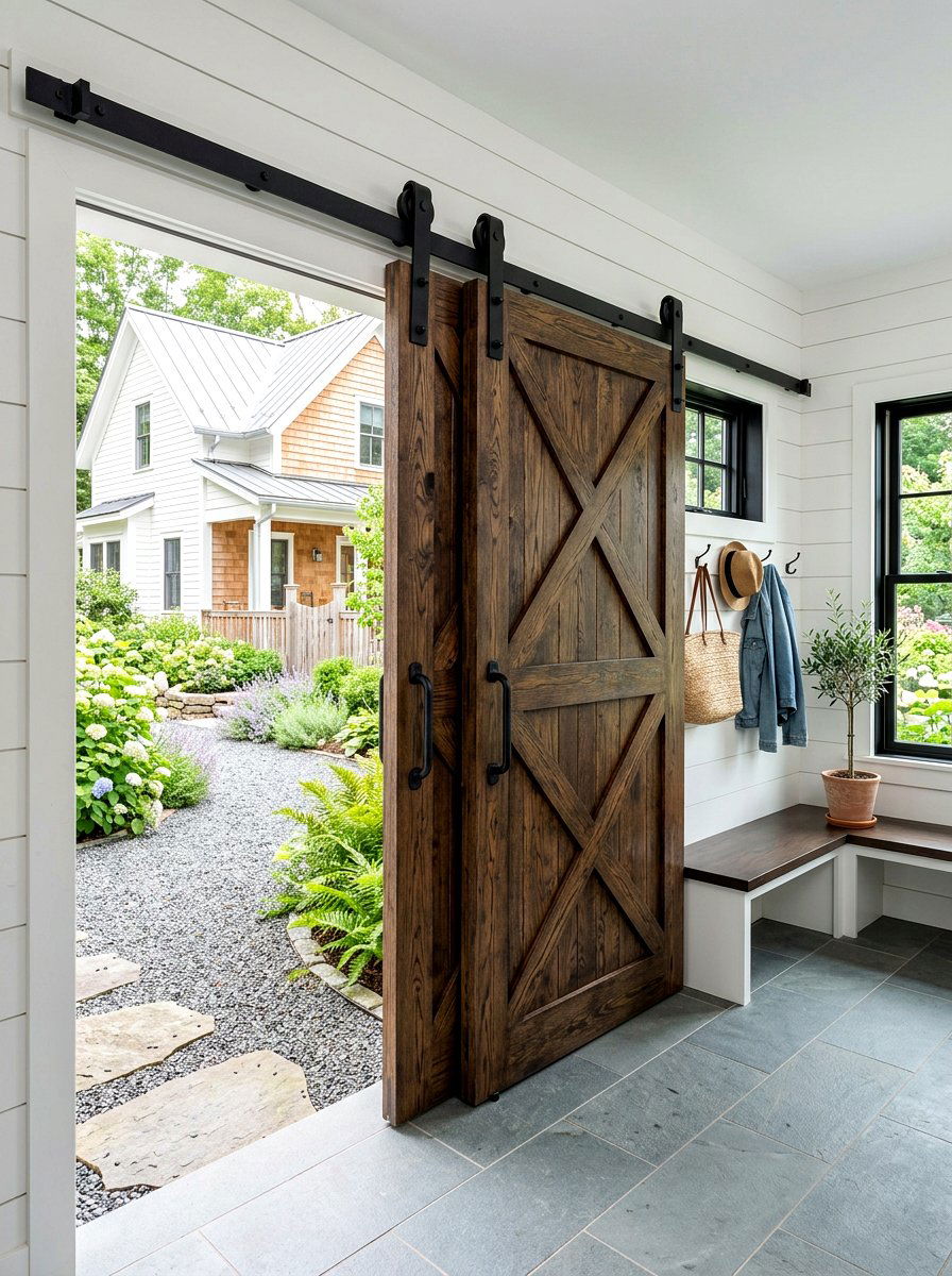 Sliding Barn Door Enclosure - 30 trash enclosure privacy ideas